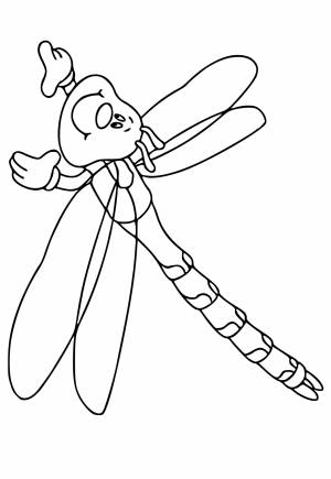 Раскраска Стрекоза Милая