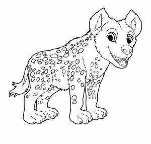 Раскраски Гиена