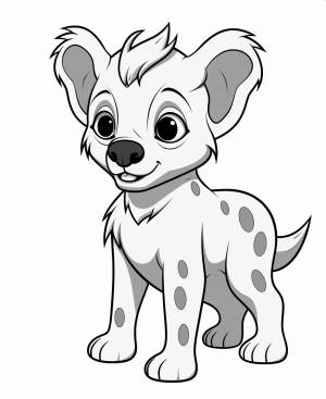 Раскраска гиена для детей 3, 4, 5, 6, 7, 8 лет