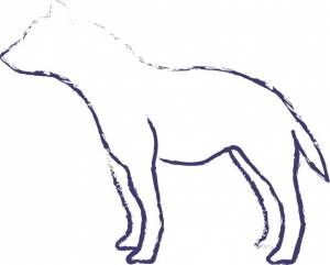 Гиена, нарисованная вручную векторная иллюстрация