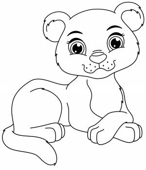 Раскраска Львица отдыхает