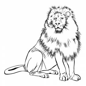 Раскраска Лев