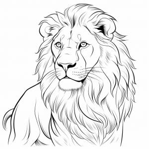 Картинка льва раскраска