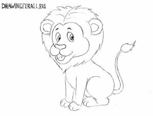Как нарисовать льва для детей