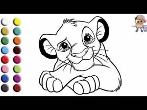 Раскраска для детей КОРОЛЬ ЛЕВ