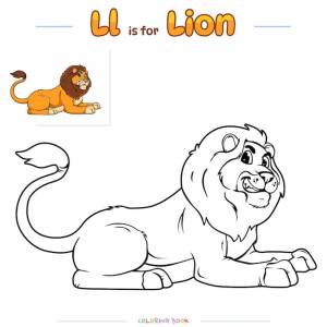 Раскраска лев мультяшный