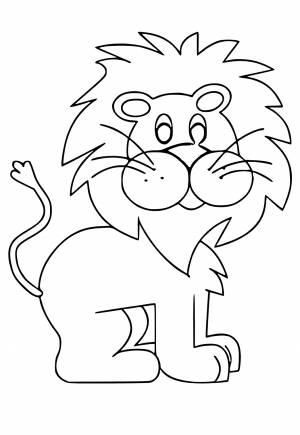 Раскраска Лев Легкий
