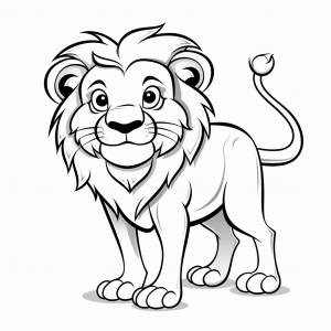 Картинка льва раскраска