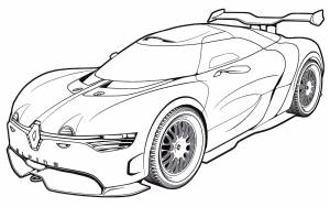 Гоночная машина раскраска