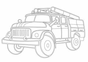 Раскраски Пожарная машина