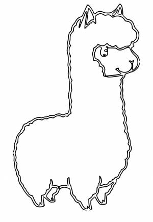 Раскраска Лама Легко
