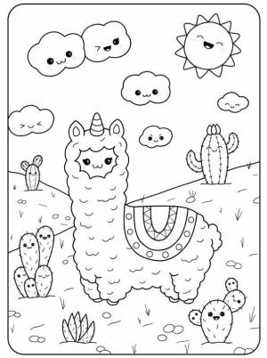 Раскраски Лама