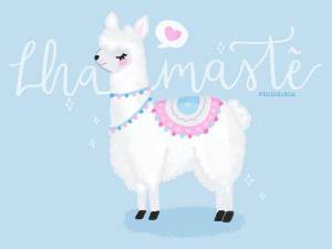 Милая лама рисунок