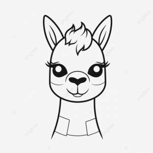 рисунок лама морда раскраски наброски эскиз вектор PNG , рисунок крыла, рисунок ламы, рисунок лица PNG картинки и пнг рисунок для й загрузки