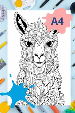Раскраска антистресс Лама