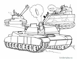 Военная техника» раскраска для детей