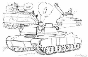 Раскраски Раскраска Военные танки танки