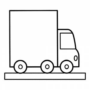 Раскраска Грузовик перевозит вещи