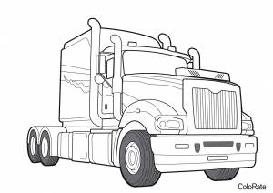 Раскраска Грузовик без прицепа