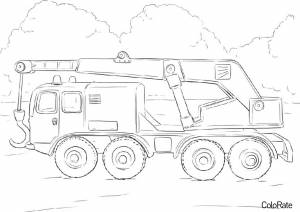 Бесплатные раскраски с грузовиками для детей