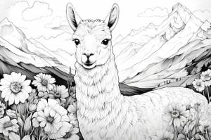 Раскраска лама