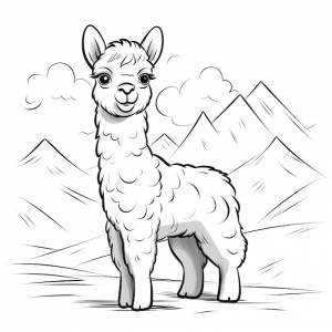 Красивые раскраски ламы для детей и взрослых