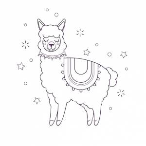 Симпатичная раскраска для детей с козой