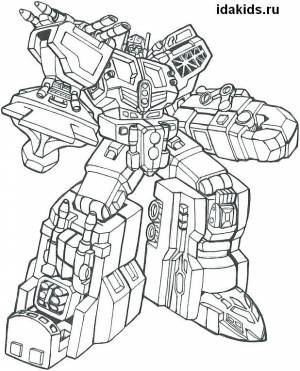 Раскраска Трансформеры роботы для мальчиков