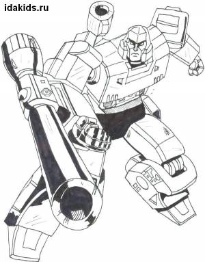 Раскраска Трансформеры роботы для мальчиков
