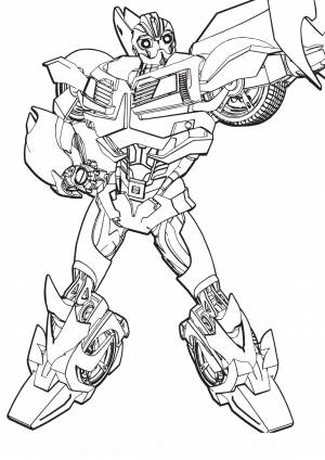 Робот бамблби раскраска