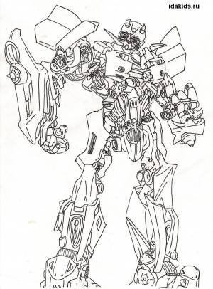 Раскраска Бамблби  Раскраски Трансформеры