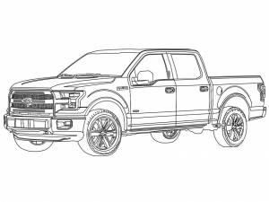 Раскраска Пикап Ford F150