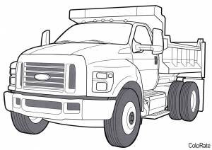 Раскраска Ford F-750 Tonka