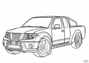 Раскраска Пикап Nissan Navara