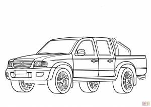 Раскраска Пикап Mazda B-2500