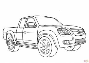 Раскраска Пикап Mazda BT-50
