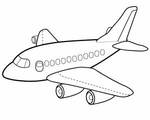 Самолет детская раскраска