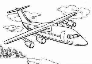 Раскраска Самолеты  картинку для мальчиков