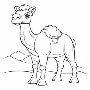Раскраски из мультфильма милый верблюд
