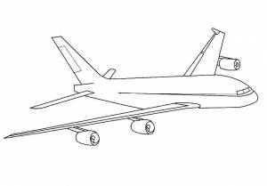 Раскраски самолёт, Раскраска Пассажирский самолёт Самолеты