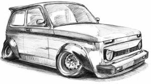 Раскраски Жигули тюнинг