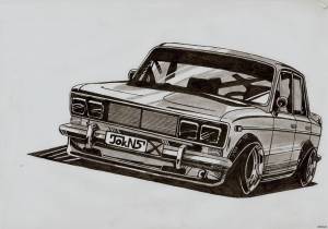 Рисунок дрифт жигули