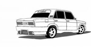 Раскраски Жигули тюнинг