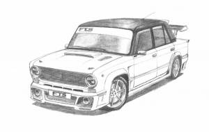 Раскраски Жигули тюнинг