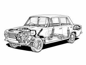 Раскраски Жигули тюнинговая