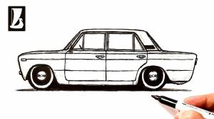 How to draw VAZ-2106