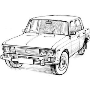 Раскраски Жигули тюнинговая