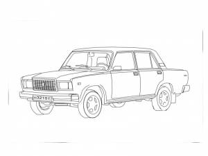 Раскраска Жигули