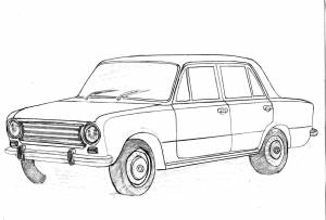 Раскраска ВАЗ 2107 лучший