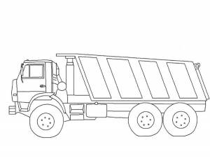 Раскраска Камаз